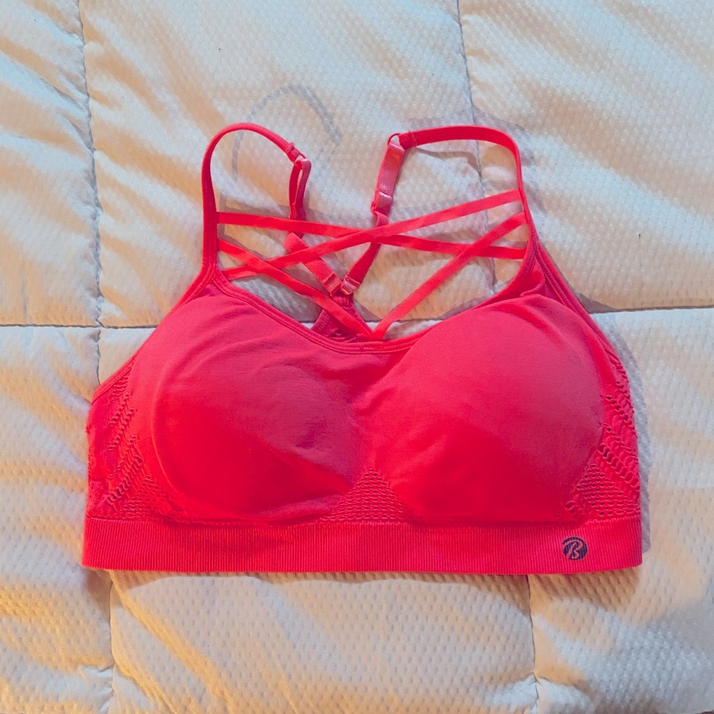 Hot Pink Strappy Sports Bra!